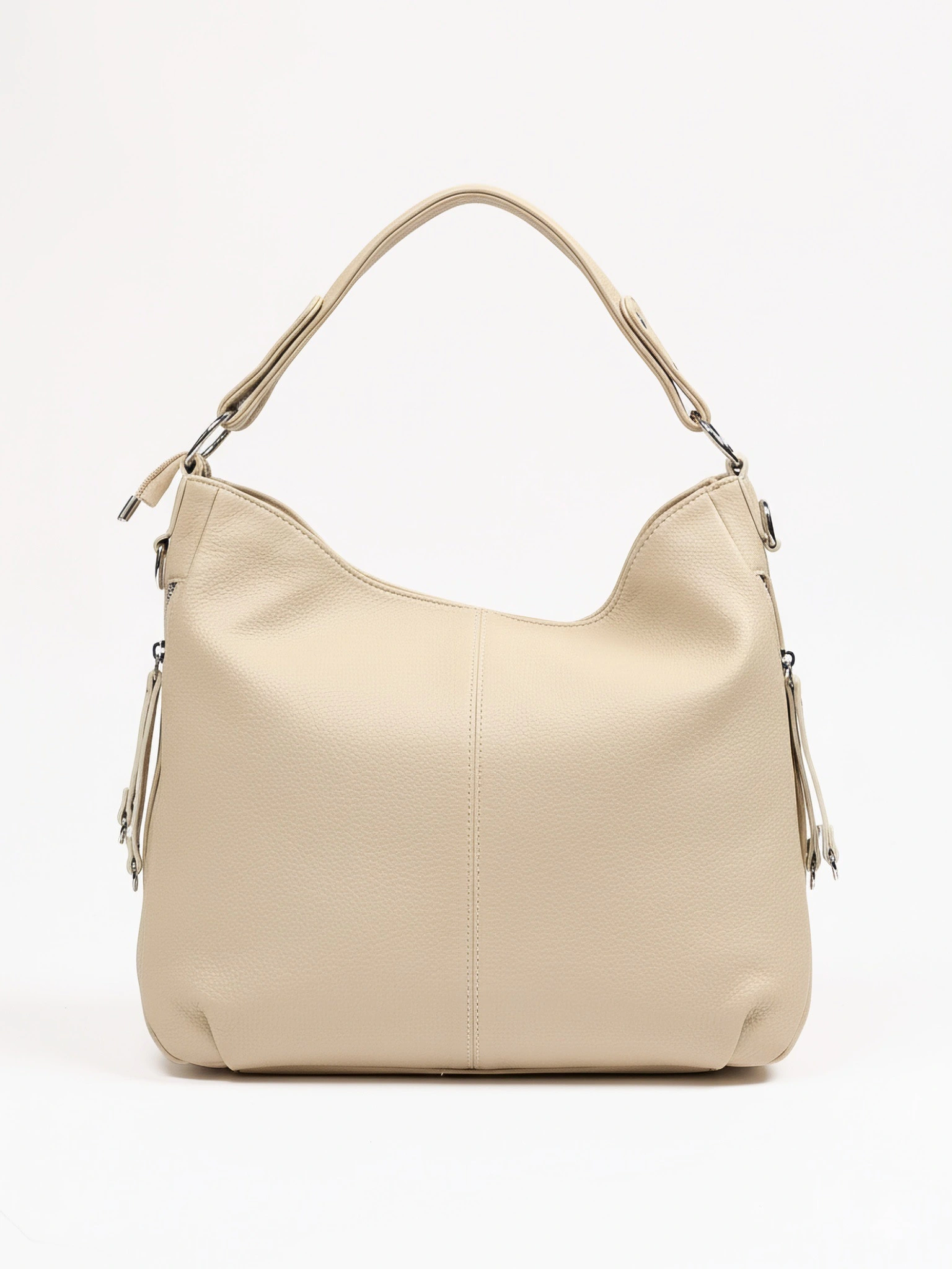 Сумка-шоппер  с боковыми карманами и декоративными пуллерами в ассортименте